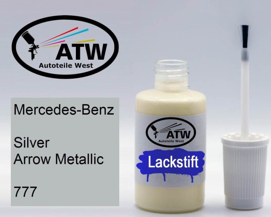 Mercedes-Benz, Silver Arrow Metallic, 777: 20ml Lackstift, von ATW Autoteile West.